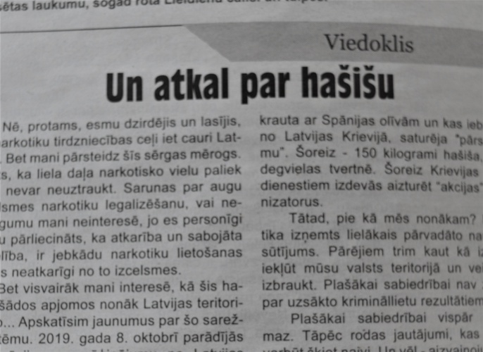 Un atkal par hašišu
